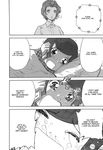  1girl closed_eyes comic crying crying_with_eyes_open garma_zabi greyscale gundam gundam-san hard_translated highres kycilia_zabi mobile_suit_gundam monochrome oowada_hideki runny_nose snot tears translated 