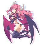  ass bat_wings boots demon_girl disgaea drop_shadow full_body horns karina long_hair makai_senki_disgaea_3 official_art pink_eyes pink_hair pointy_ears simple_background smile solo succubus succubus_(disgaea) tail thigh_boots thighhighs white_background wings 
