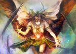  bad_id bad_pixiv_id black_hair hair_between_eyes hayaken reiuji_utsuho solo touhou wings 