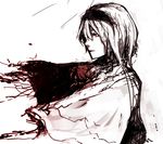  alice_margatroid bad_id bad_pixiv_id capelet monochrome red red_eyes solo touhou un-known_(ninesix) white_background 
