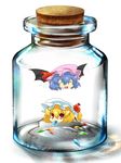  bat_wings chibi closed_eyes eiri_(eirri) flandre_scarlet head_in_jar jar no_humans remilia_scarlet touhou wings yukkuri_shiteitte_ne 