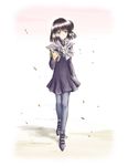  bishoujo_senshi_sailor_moon black_hair black_legwear black_skirt book flower full_body hino_ryutaro pantyhose purple_eyes rose shawl shoes short_hair skirt smile solo standing tomoe_hotaru white_background white_flower white_rose 