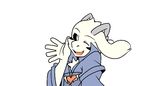  &lt;3 animated asriel_dreemurr caprine clothing dialogue goat invalid_tag looking_at_viewer male mammal necklace open_mouth simple_background smile solo text tongue tongue_out transformation undertale unknown_artist video_games white_background 