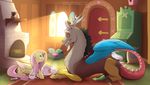  2015 absurd_res discord_(mlp) equine evehly female feral fluttershy_(mlp) friendship_is_magic hi_res horn king_sombra_(mlp) male mammal my_little_pony pegasus unicorn wings 