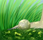  dango dior-zi food grass highres on_ground out_of_frame ringo_(touhou) single_hand skewer touhou wagashi 