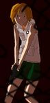  artist_request blonde_hair heather_mason miniskirt short_hair silent_hill silent_hill_3 skirt sleeveless solo vest wristband 