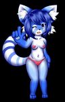  &lt;3 bear cappuccinocat chibi clothing fan_character female fluffy mammal panda panties pose red_panda underwear 