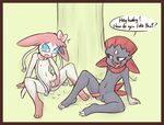  after_sex breasts cum cum_inside cum_on_pussy dialogue eeveelution female male male/female nintendo nude penis pok&eacute;mon pussy shouk small_breasts sylveon video_games weavile 