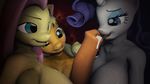  2015 3d_(artwork) animal_genitalia anthro applejack_(mlp) big_breasts breasts cgi dickgirl dickgirl/female digital_media_(artwork) double_titfuck earth_pony equine erection female fluttershy_(mlp) friendship_is_magic horn horse horsecock huge_breasts intersex intersex/female licking mammal my_little_pony nude oral penis penis_lick pony precum rarity_(mlp) screwingwithsfm sex titfuck tongue tongue_out unicorn 