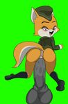  animated anthro anus balls blush butt canine digital_drawing_(artwork) digital_media_(artwork) female fox hat lt._fox_vixen mammal metalslayer military_uniform penetration pussy_juice r!p squirrel_and_hedgehog uniform vaginal vaginal_penetration 