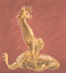  anthro big_butt breasts butt female giraffe invalid_tag looking_at_viewer looking_back mammal nude side_boob sitting solo voluptuous weasselk 