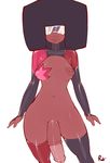  alien animal_genitalia black_hair breasts clothing crystal_gem dark_skin dickgirl eyewear fingerless_gloves garnet_(steven_universe) gem_(species) glasses gloves hair horsecock humanoid intersex legwear looking_at_viewer nipples nude penis r4 rubber simple_background solo steven_universe stockings white_background 