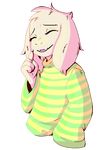  alpha_channel animated asriel_dreemurr blush caprine clothing eyes_closed fur goat low_res male mammal open_mouth shirt simple_background smile solo speedcoremigraine transparent_background undertale video_games white_fur 