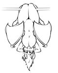 2015 anthro anthrofied bat_pony black_and_white breasts equine flutterbat_(mlp) fluttershy_(mlp) friendship_is_magic grispinne hair hands_behind_head hi_res looking_at_viewer mammal monochrome my_little_pony navel nude pussy solo upside_down wings 