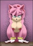  2014 all_fours amy_rose anthro bare_shoulders beauty_mark big_breasts black_nose bracelet breasts clothing colored darkneji daxzor female gloves hair headband hedgehog jewelry looking_at_viewer mammal monochrome navel nipples nude short_hair solo sonic_(series) thick_thighs video_games voluptuous wide_hips 