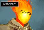  better_version_at_source crying dessert eyewear fire food glasses grillby ice_cream solo tears undertale unknown_artist video_games 