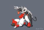  all_fours doggystyle female from_behind furfrou houndoom kabuki_form kolewazaki-san male male/female mega_evolution mega_houndoom mounting nintendo pok&eacute;mon sex video_games 