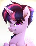  2015 alternate_hairstyle equine female friendship_is_magic horn imalou looking_at_viewer mammal my_little_pony portrait solo twilight_sparkle_(mlp) winged_unicorn wings 
