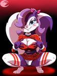  2015 anthro areola big_breasts breasts cleavage clothed clothing dalley-the-alpha female fifi_la_fume mammal panties skunk solo tiny_toon_adventures underwear warner_brothers 