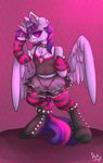  boots clothing collar ear_piercing equine feral footwear friendship_is_magic horn horse legwear mammal my_little_pony necklace piercing poisindoodles pony skirt solo spiked_collar stockings tiara twilight_sparkle_(mlp) winged_unicorn wings 