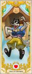  canine card dog dogbomber doggo frisk_(undertale) human mammal melee_weapon protagonist_(undertale) sword tarot_card undertale video_games weapon 