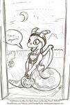  costume cub door dragon fence horn moon naga night nipples porch scalie sketch slyth smudge_proof solo trick-or-treating wings wyvern young 