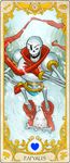  annoying_dog bone canine card dog dogbomber male mammal one_eye_closed papyrus_(undertale) skeleton tarot_card undertale video_games wink 