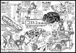  bag boots burrito carrying_under_arm chicken_(food) commentary_request costco crop_top cup disposable_cup eating food game_console greyscale hair_ornament hairband handheld_game_console headgear hot_dog kantai_collection kneehighs midriff miniskirt monochrome multiple_girls mutsu_(kantai_collection) nagato_(kantai_collection) nagumo_(nagumon) nintendo_ds pizza pointing school_uniform serafuku shopping_bag shopping_cart shoulder_bag sitting skirt smile thighhighs tokitsukaze_(kantai_collection) translated yukikaze_(kantai_collection) 