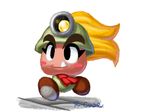  blonde_hair blush female goomba goombella hair helmet mario_bros nintendo paper_mario ponytail rongs1234 solo video_games 