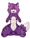  &lt;3 2015 anthro bethany_stripes big_breasts breasts brown_fur clitoris cute fan_character feline female fur hair lady-tragedy looking_at_viewer mammal mature_female nipple-piercing nipples nude piercing presenting purple_hair pussy solo sonic_(series) tiger voluptuous 