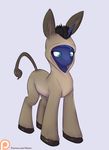  2015 alasou blue_eyes clothing cosplay costume donkey_(shrek) equine female feral friendship_is_magic horn mammal my_little_pony patreon princess_luna_(mlp) shrek_(series) simple_background solo unicorn 