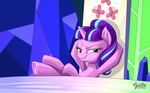  2015 equine evil_look female friendship_is_magic horn looking_at_viewer mammal my_little_pony mysticalpha smile solo starlight_glimmer_(mlp) throne unicorn 