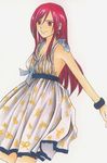  bare_shoulders casual dress erza_scarlet fairy_tail highres hisame_himemiya solo 