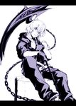  aleksander_nikolaevich_her belt chain male_focus mutsuki_ginji scar scythe seikon_no_qwaser solo 