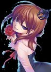  blue_eyes brown_hair crown dress flower highres kei_natsumi natsumi_kei rose simple_background smile umineko_no_naku_koro_ni ushiromiya_maria 