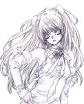  akatsuki_byakuya bad_id bad_pixiv_id christmas long_hair monochrome neon_genesis_evangelion solo souryuu_asuka_langley 