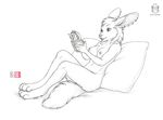  2015 book breasts canine ear_piercing female kacey kyree lagomorph mammal nude piercing pillow rabbit reading sketch solo wolf 