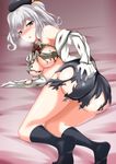  ayasato_karen breasts commentary_request highres kantai_collection kashima_(kantai_collection) large_breasts long_hair silver_hair solo torn_clothes 