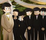  anger_vein bad_id bad_pixiv_id black_hair blue_eyes blush bow bowl_cut bowtie brothers brown_eyes crying formal green_eyes hands_clasped hands_in_pockets hands_together highres kellan looking_at_another looking_at_viewer male_focus matsuno_choromatsu matsuno_ichimatsu matsuno_juushimatsu matsuno_karamatsu matsuno_osomatsu matsuno_todomatsu messy_hair multiple_boys osomatsu-kun osomatsu-san own_hands_together pov purple_eyes sextuplets siblings smile sneezing sweat tissue tuxedo wedding 
