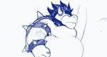  animated bowser chubby collar cursedmarked male mario_bros nintendo sketch solo video_games 