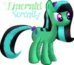  crystal_pony_(mlp) cutie_mark emerald_serenity equine female feral friendship_is_magic hair hooves horse mammal multicolored_hair my_little_pony pony purple_eyes 