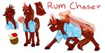  cartoonlion drunk equine fan_character flask hawaiian_shirt horn horse mammal melee_weapon my_little_pony pony rum_chaser scar sword unicorn weapon 