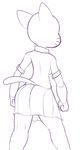  anthro butt cat clothed clothing feline female mammal mature_female mother nappyrat nicole_watterson parent skirt solo the_amazing_world_of_gumball 