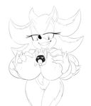  2015 anthro areola big_breasts breasts crossgender erect_nipples female hedgehog huge_breasts mammal nipples nude pussy ravnic shadow_the_hedgehog smile sonic_(series) 