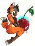  2015 canine cherry female foxene fruit mammal maned_wolf nude solo tongue tongue_out 