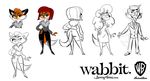  arica_tuesday boots canine claudette_dupri clothing design_sheet disguise female footwear fox hair leather_pants mammal official_art red_hair spy wabbit wig 