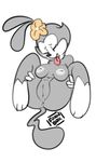  animaniacs anus big_breasts breasts dot_warner eyes_closed female flower foxnbox_(artist) mammal nude plant presenting presenting_pussy pussy reclining simple_background solo tongue tongue_out warner_brothers 