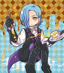  bad_id bad_pixiv_id blue_hair boots butler cup fire_emblem fire_emblem_if gloves hair_over_one_eye koruri456 male_focus shigure_(fire_emblem_if) sitting solo teacup yellow_eyes 