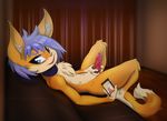  anthro bedroom blue_hair canine cell cellphone curtains erection fox fur hair holdng_penis invalid_tag knot looking_at_viewer male mammal masturbation nude orange_fur penis phone ratcha_(artist) sitting sofa solo spread_legs spreading young 
