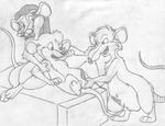  ball_fondling balls capitol_critters digitigrade erection female fondling forced greyscale grope group imminent_rape jammett lying male male/male mammal max_(capitol_critters) mizzyam monochrome mouse naughty_face nude on_back open_mouth pencil_(artwork) penis rat reclining restrained rodent sheath sitting standing struggling tapering_penis traditional_media_(artwork) unknown_character 